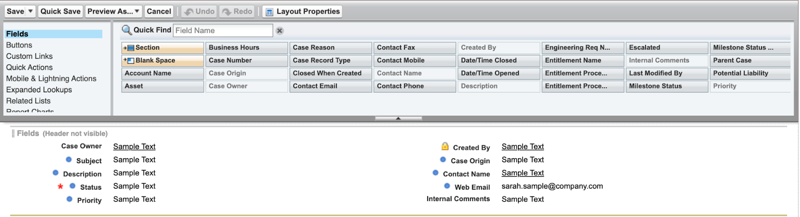 Salesforce Page Layout 2